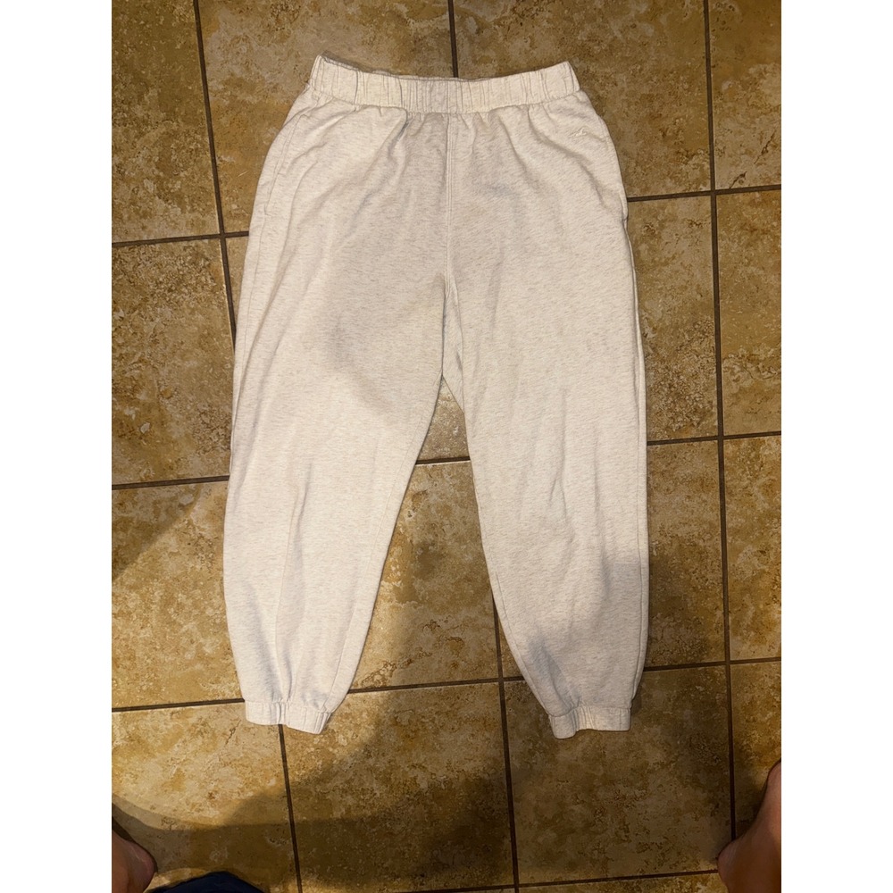 Hollister Oatmeal Heather Ultra High Rise Jogger Sweatpants Medium